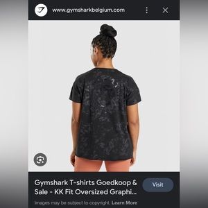 KK Fit Oversized Graphic T-Shirt from Gymshark (color: black)